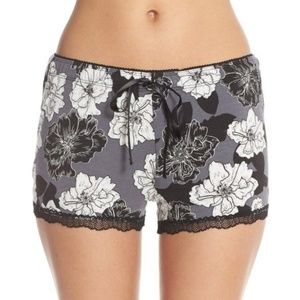 PJ Salvage "Black Night" Floral Print Sleep Short
